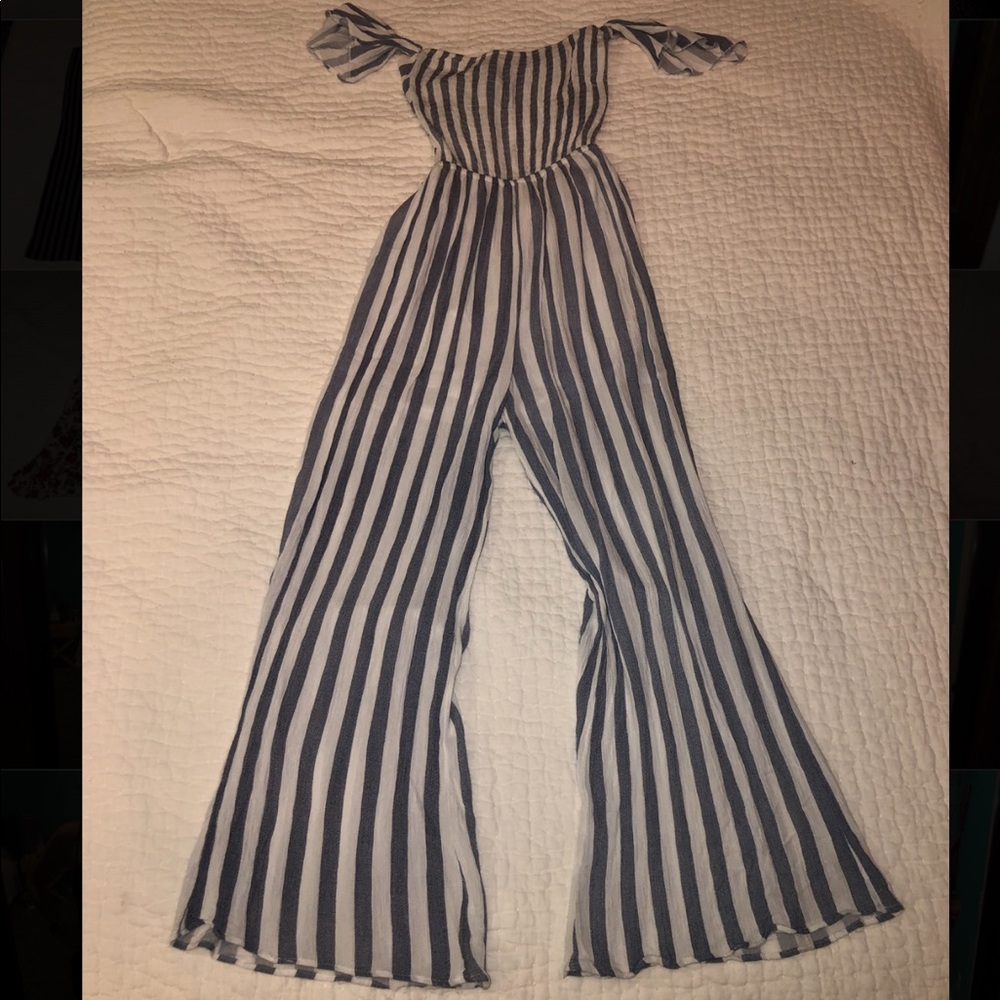 Off the Shoulder, Open Back Jumpsuit